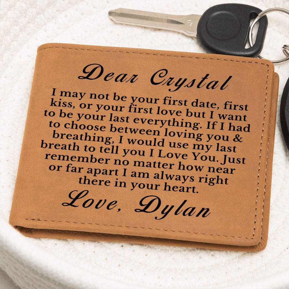 [Almost Sold Out] Personalized Leather Wallet Gift for Girl