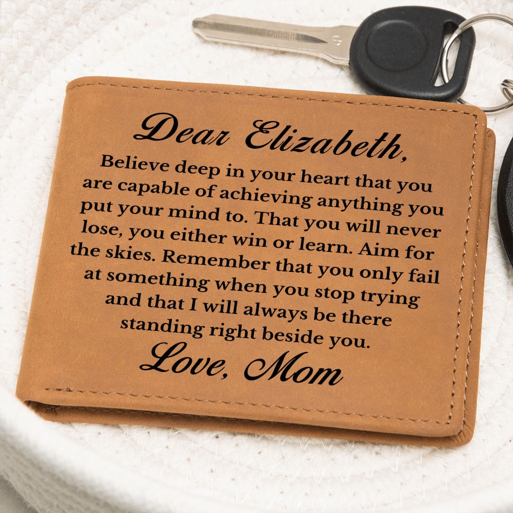 [Almost Sold Out] Personalized Daughter Leather Wallet