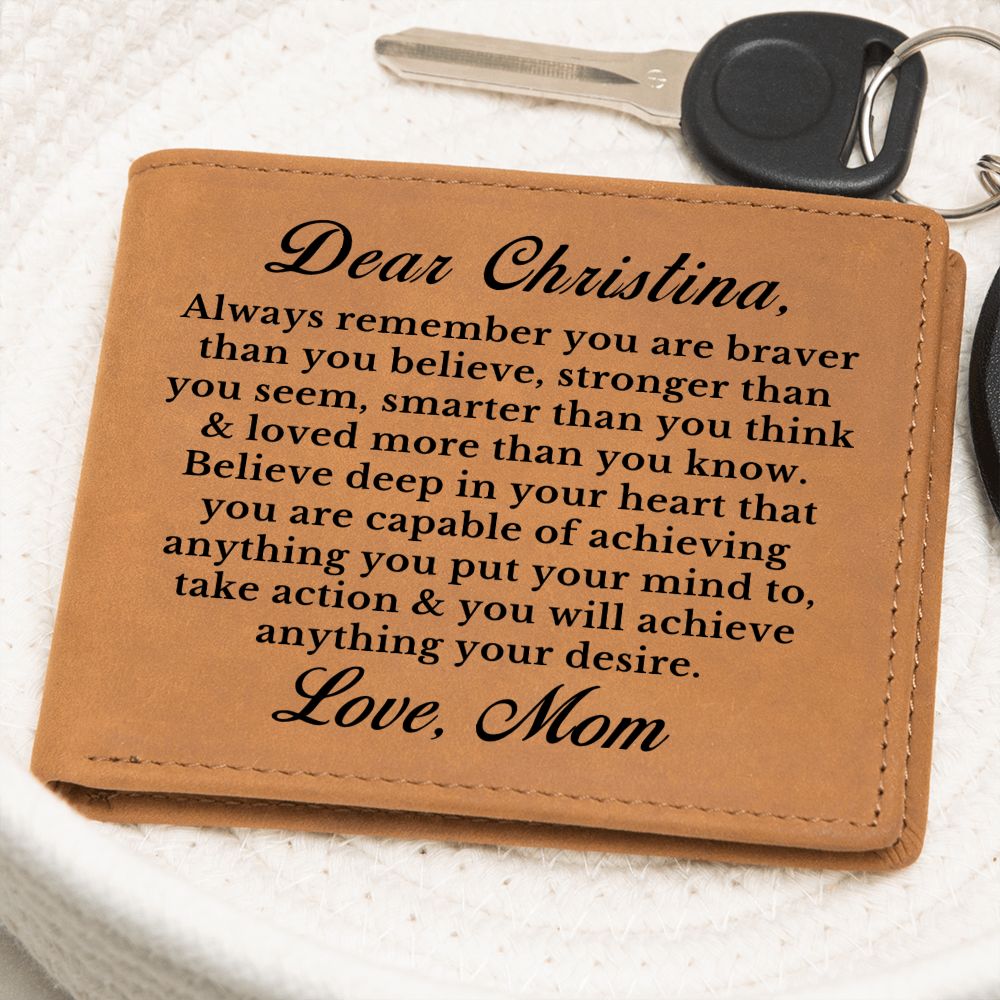 [Almost Sold Out] Personalized Leather Wallet Gift for Her
