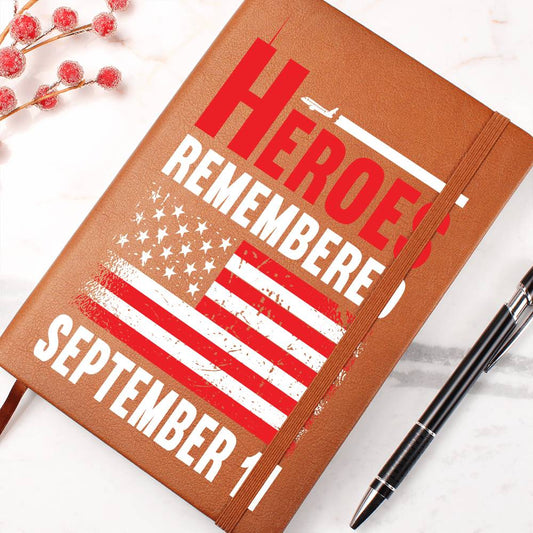 Almost Sold Out - 9-11 Heroes Remembered- Leather Journal