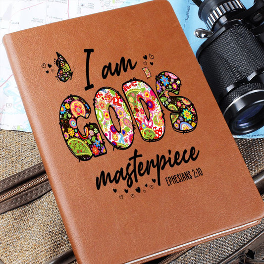 Almost Sold Out - I Am God's Masterpiece Leather Journal