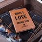 [Almost Sold Out] Personalized What I Love About You Graphic Leather Journal