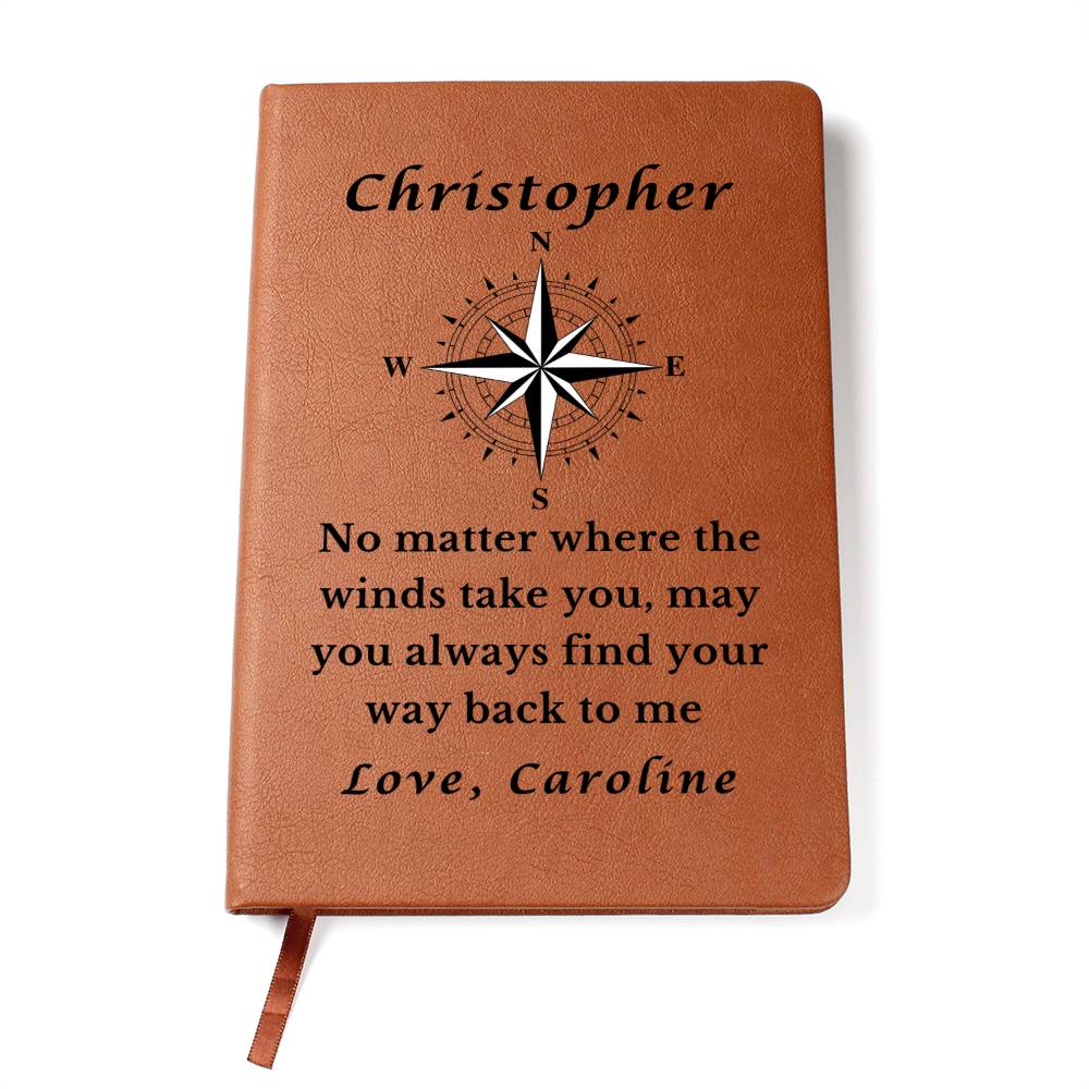 Almost Sold Out - No Matter Where The Winds Graphic Leather Journal