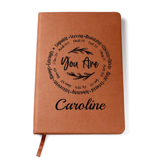 Almost Sold Out - You Are Strong Courageous Leather Journal