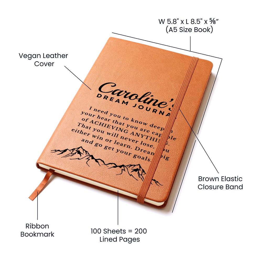 Almost Sold Out - Personalized Dream Graphic Leather Journal