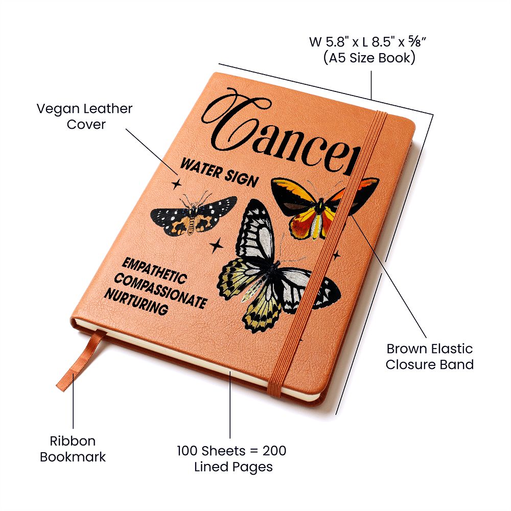 Almost Sold Out - Cancer Zodiac Leather Journal