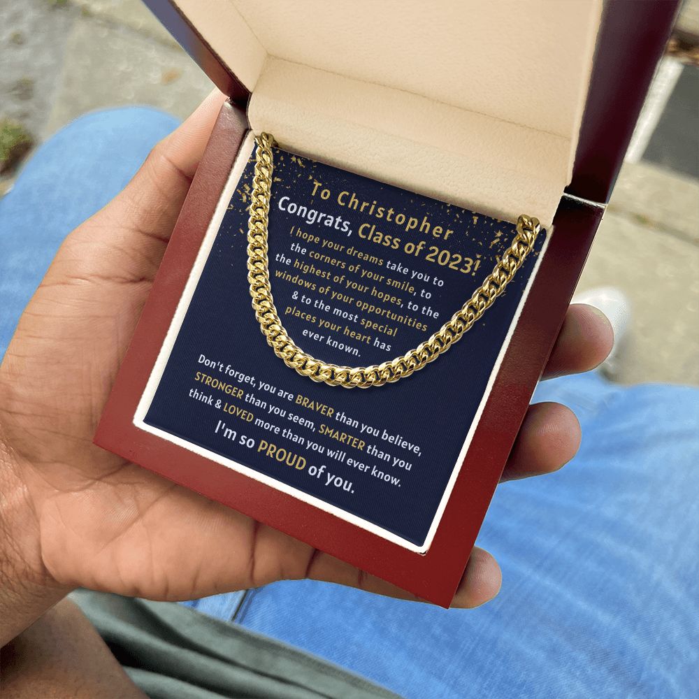 [Almost Sold Out] Congrats, Class of 2023 - Cuban Link Chain Necklace