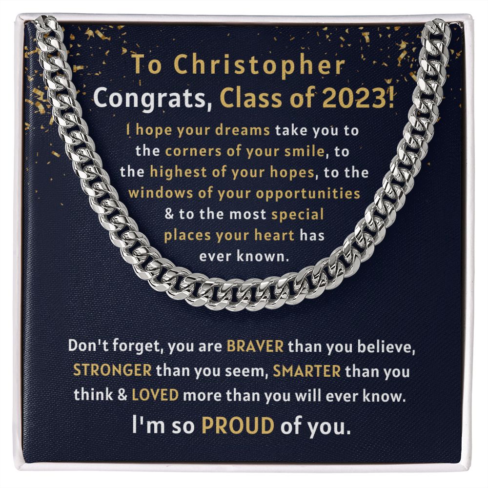 [Almost Sold Out] Congrats, Class of 2023 - Cuban Link Chain Necklace