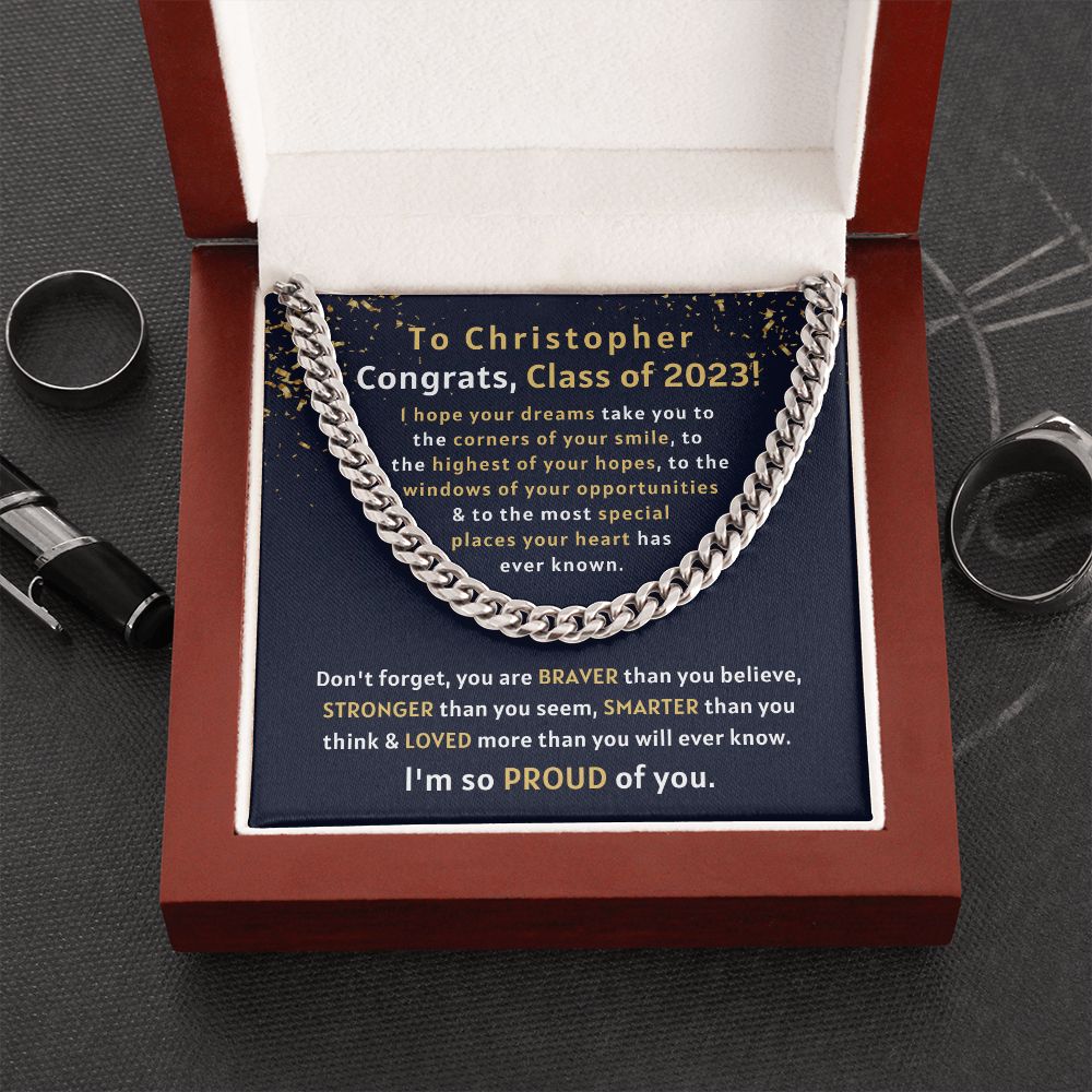 [Almost Sold Out] Congrats, Class of 2023 - Cuban Link Chain Necklace