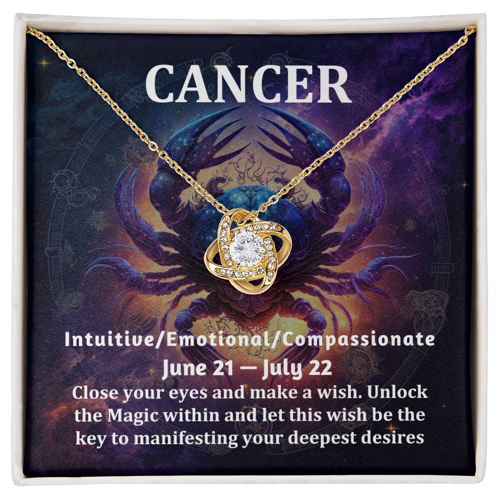 [Almost Sold Out] Cancer Zodiac Sign Gift- Love Knot Necklace