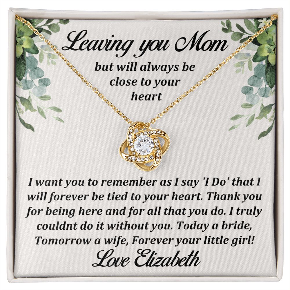 [Almost Sold Out] Mother of the Bride Gift - 18k Gold Love Knot Necklace