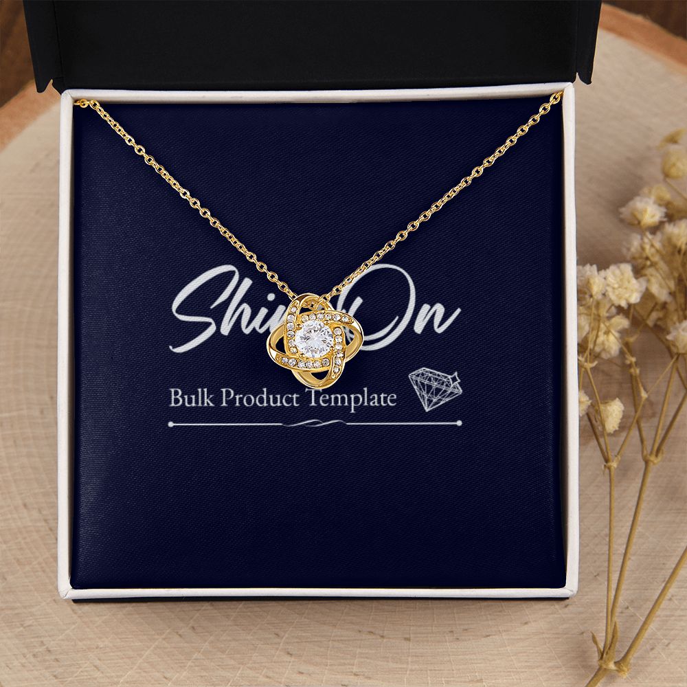 Love Knot Necklace - Silver and Gold