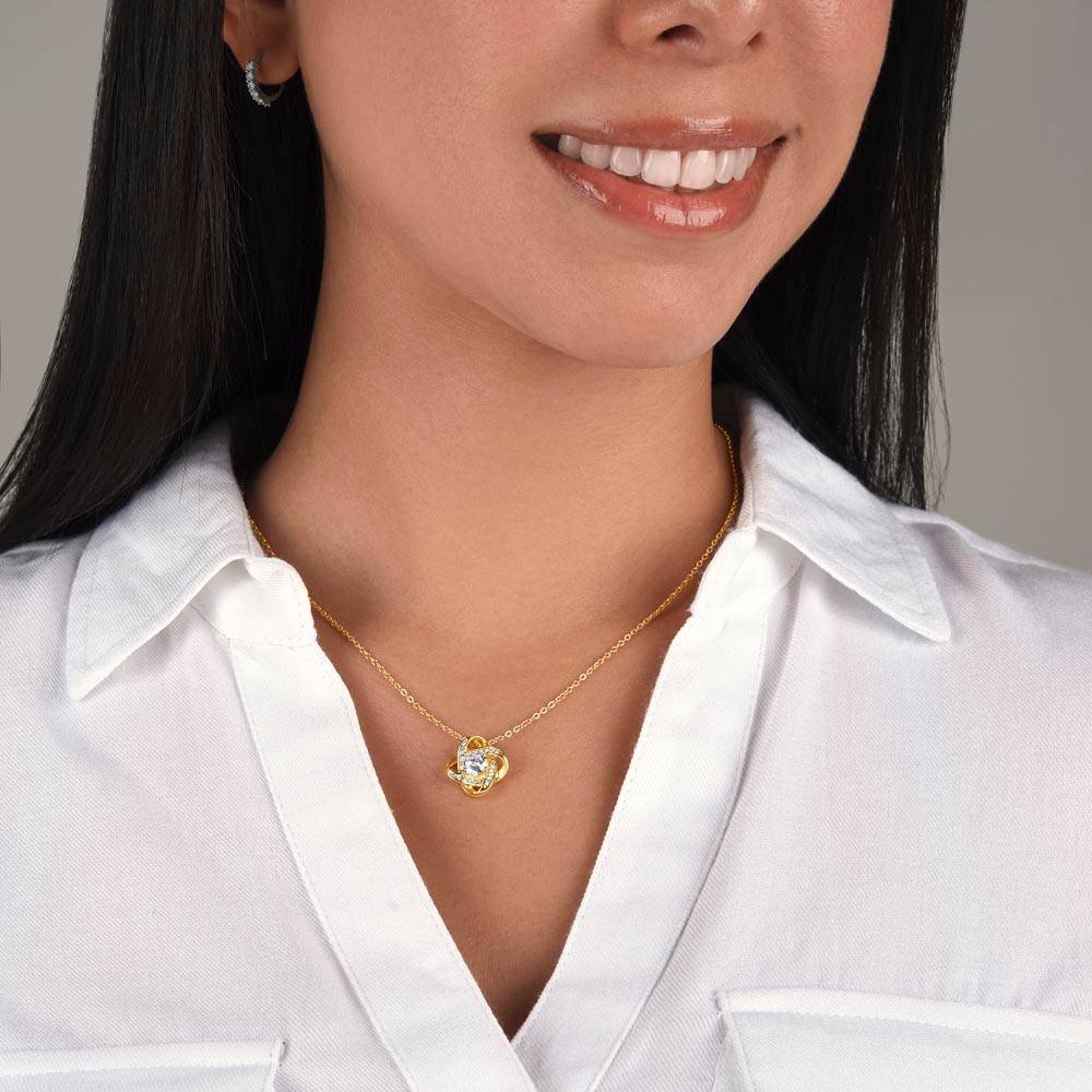[Almost Sold Out] Personalized Bridesmaid Proposal Gift - Love Knot Necklace