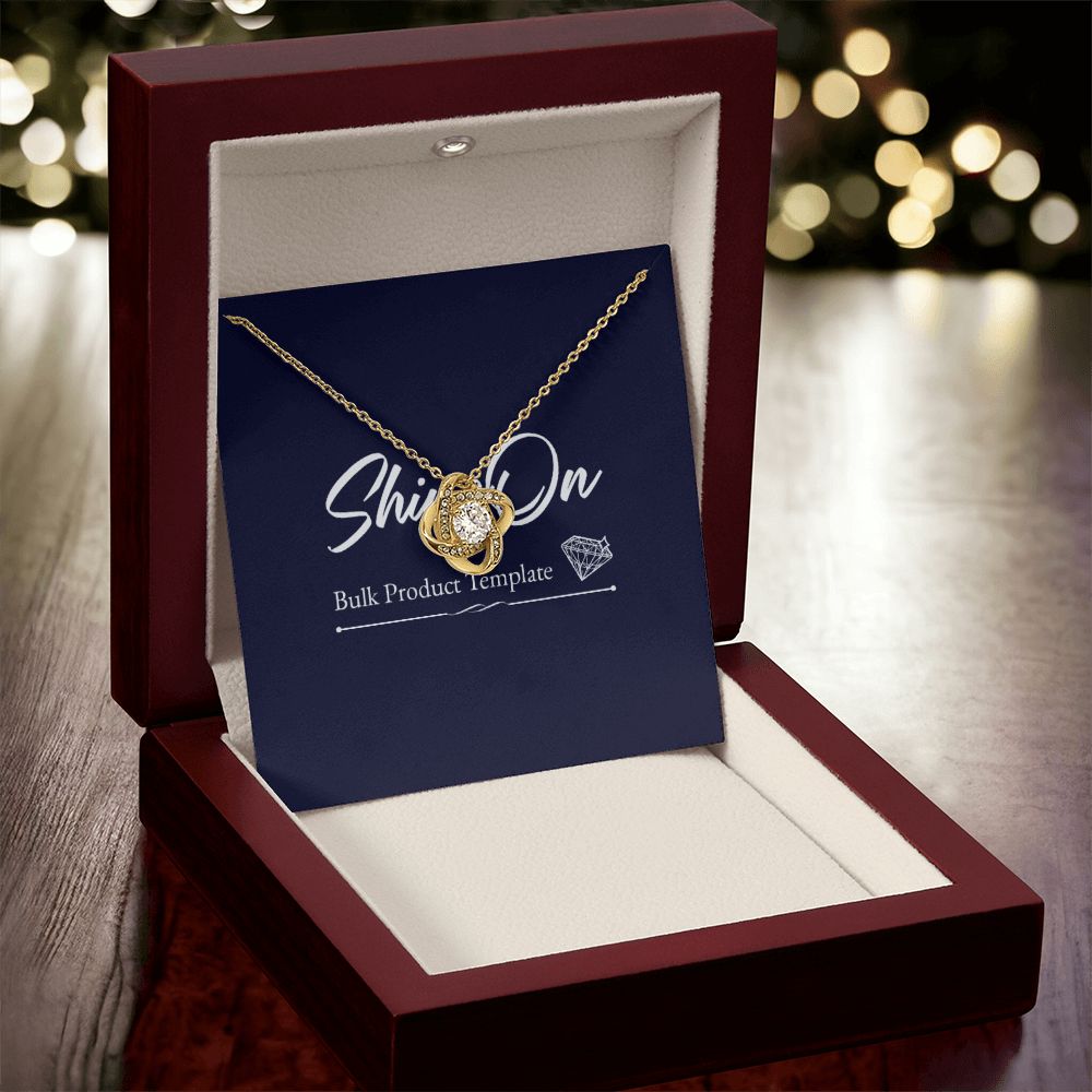 Love Knot Necklace - Silver and Gold
