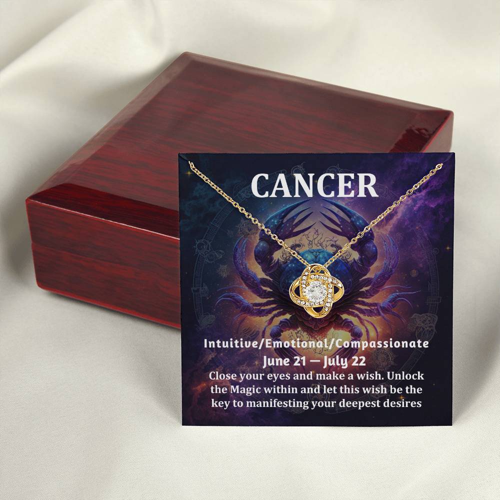 [Almost Sold Out] Cancer Zodiac Sign Gift- Love Knot Necklace