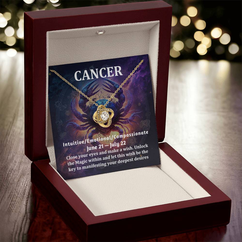 [Almost Sold Out] Cancer Zodiac Sign Gift- Love Knot Necklace