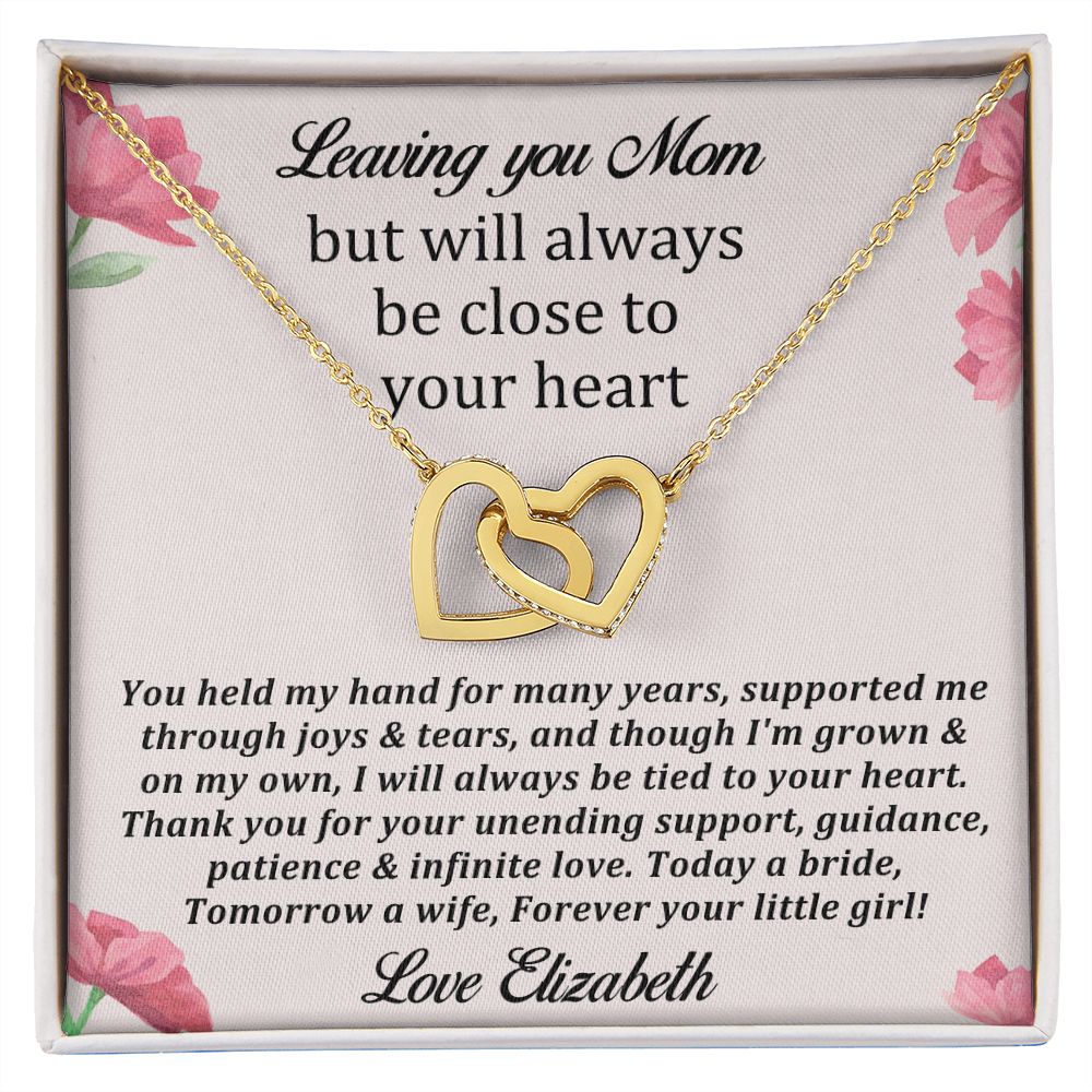 [Almost Sold Out] Personalized Mother of the Bride Gift - 18k Yellow Gold Interlocking Hearts Necklace