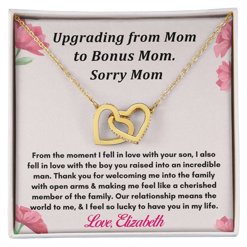 [Almost Sold Out] Bonus Mom - 18k Gold Interlocking Hearts Necklace