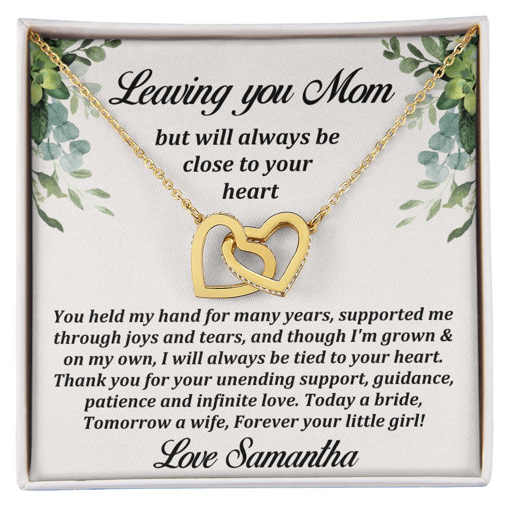 [Almost Sold Out] Personalized Mother of the Bride Gift - 18k Gold Interlocking Hearts Necklace