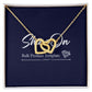 Interlocking Hearts Necklace - Silver and Gold