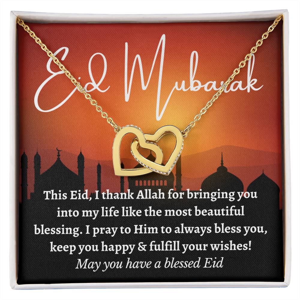 [Almost Sold Out] Eid Mubarak Gift - Interlocking Hearts Necklace
