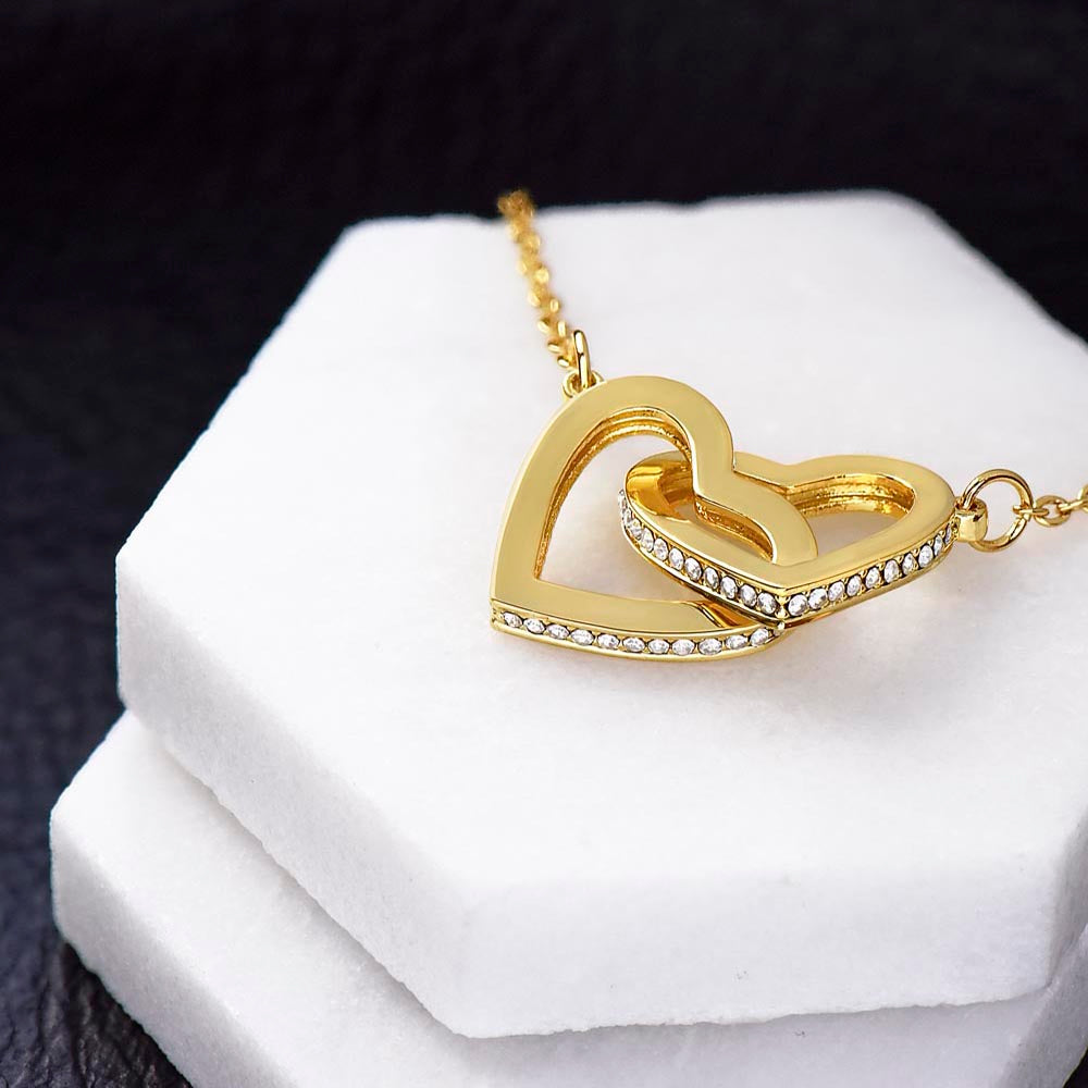 [Almost Sold Out] Personalized Mother of the Bride Gift - 18k Gold Interlocking Hearts Necklace