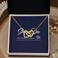 Interlocking Hearts Necklace - Silver and Gold