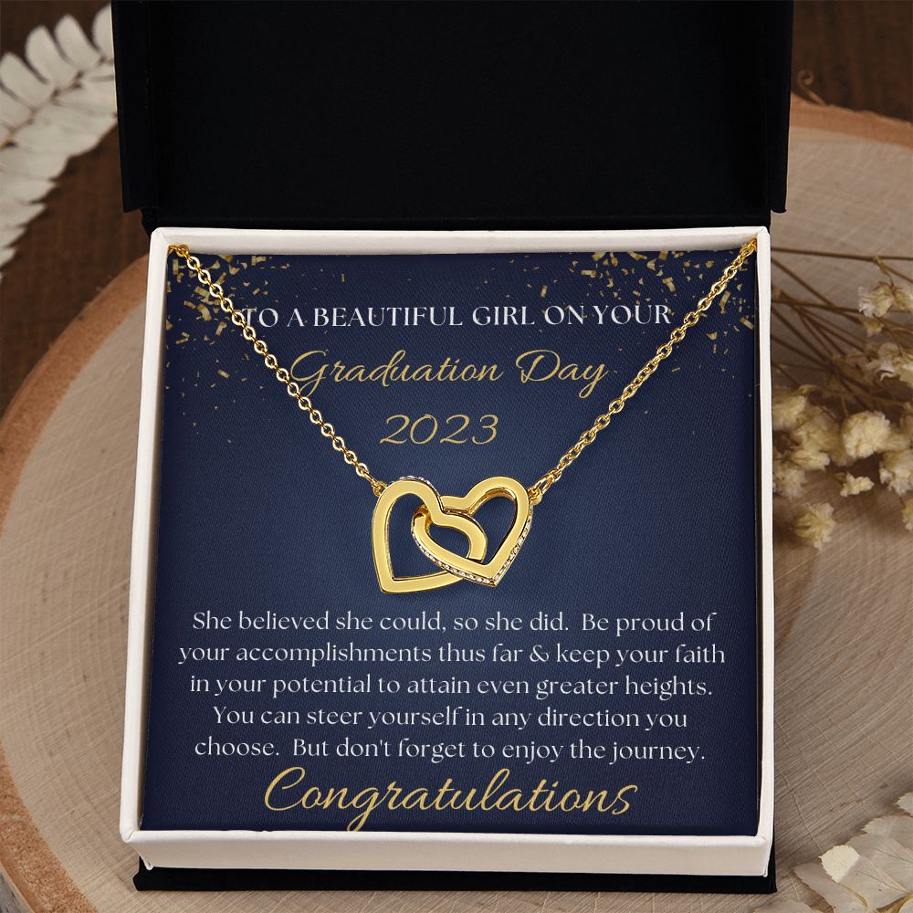 [Almost Sold Out] Congratulations on your Graduation Day - Interlocking Hearts Necklace