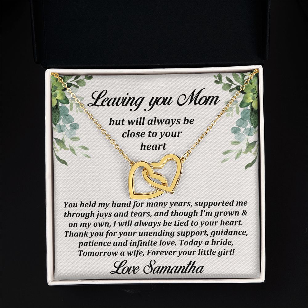 [Almost Sold Out] Personalized Mother of the Bride Gift - 18k Gold Interlocking Hearts Necklace