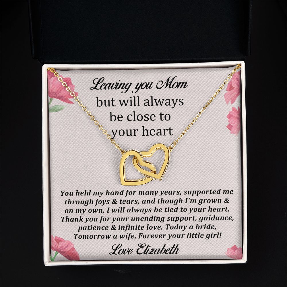 [Almost Sold Out] Personalized Mother of the Bride Gift - 18k Yellow Gold Interlocking Hearts Necklace