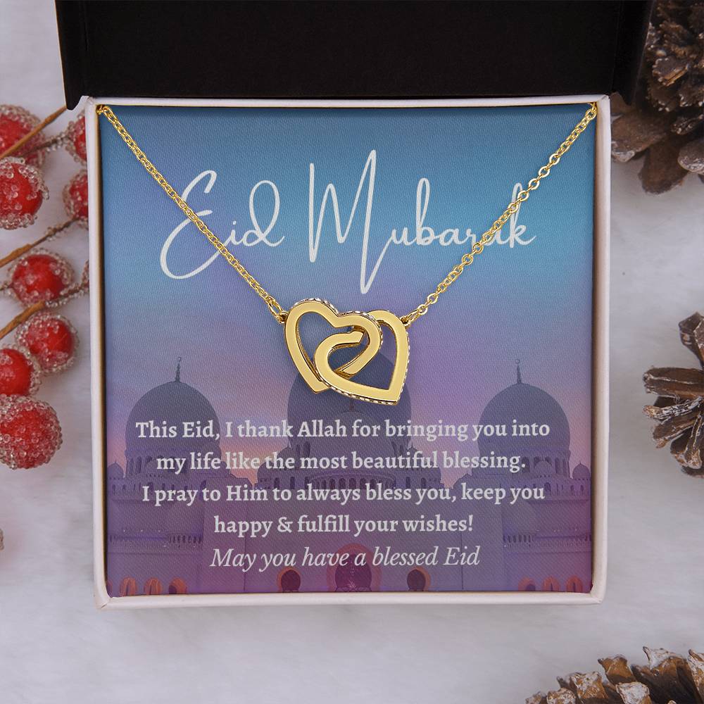 [Almost Sold Out] Eid Mubarak Gift Set - Interlocking Hearts Necklace
