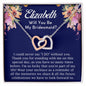 Personalized Bridesmaid Proposal Gift Set - Interlocking Hearts Necklace