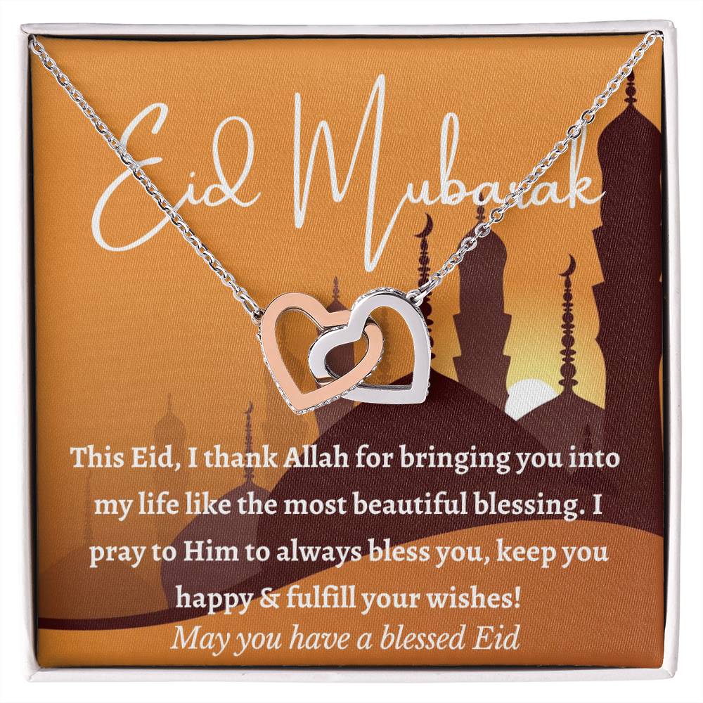 [Almost Sold Out] Eid Mubarak Gift - Interlocking Hearts Necklace