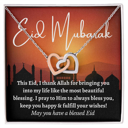 [Almost Sold Out] Eid Mubarak Gift - Interlocking Hearts Necklace
