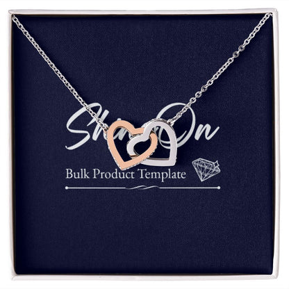 Interlocking Hearts Necklace - Silver and Gold