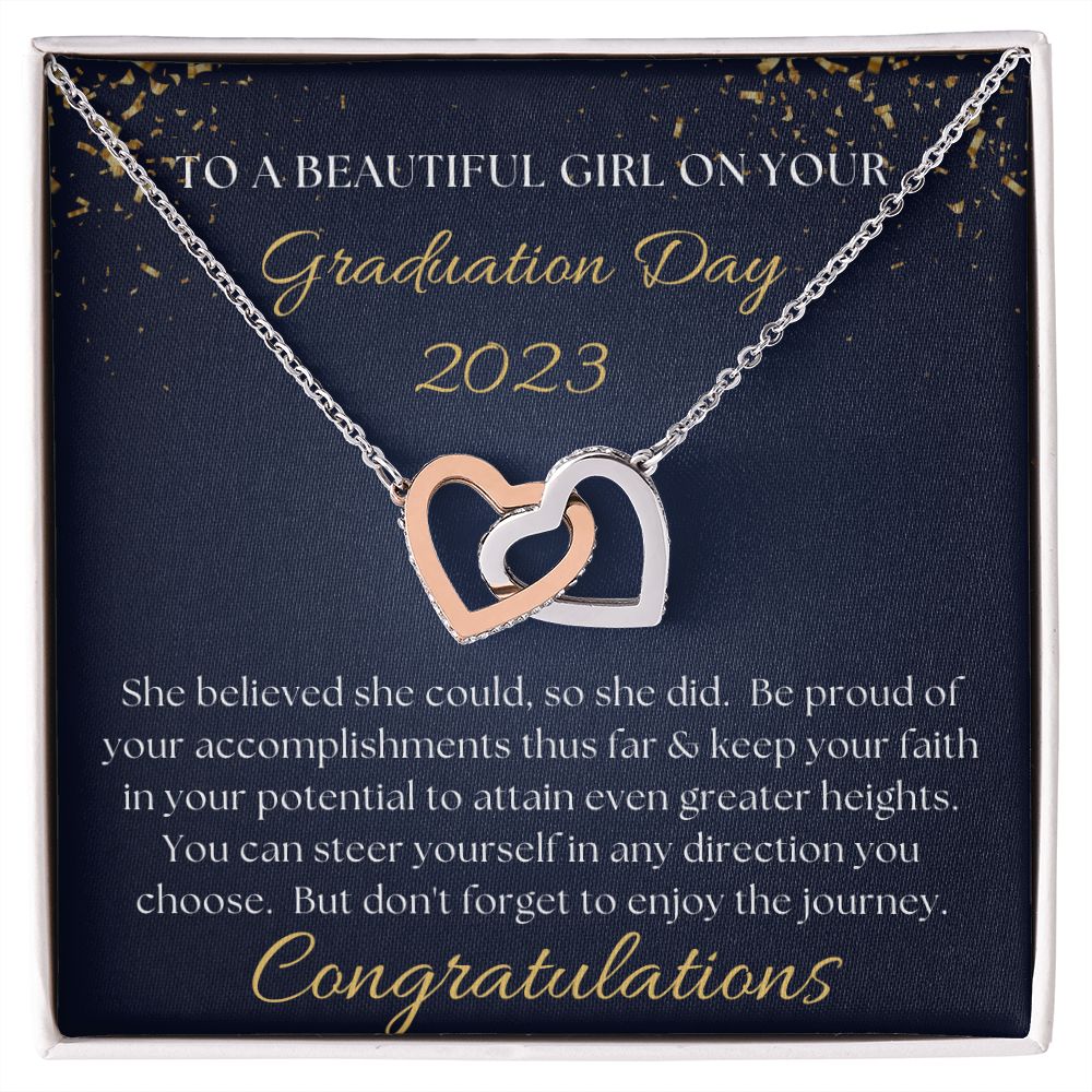 [Almost Sold Out] Congratulations on your Graduation Day - Interlocking Hearts Necklace