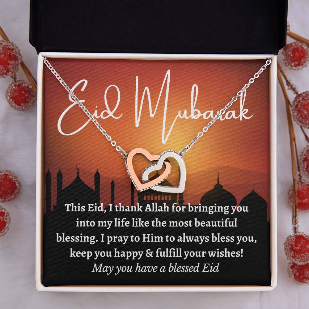 [Almost Sold Out] Eid Mubarak Gift - Interlocking Hearts Necklace
