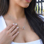 Personalized Bridesmaid Proposal Gift Set - Interlocking Hearts Necklace