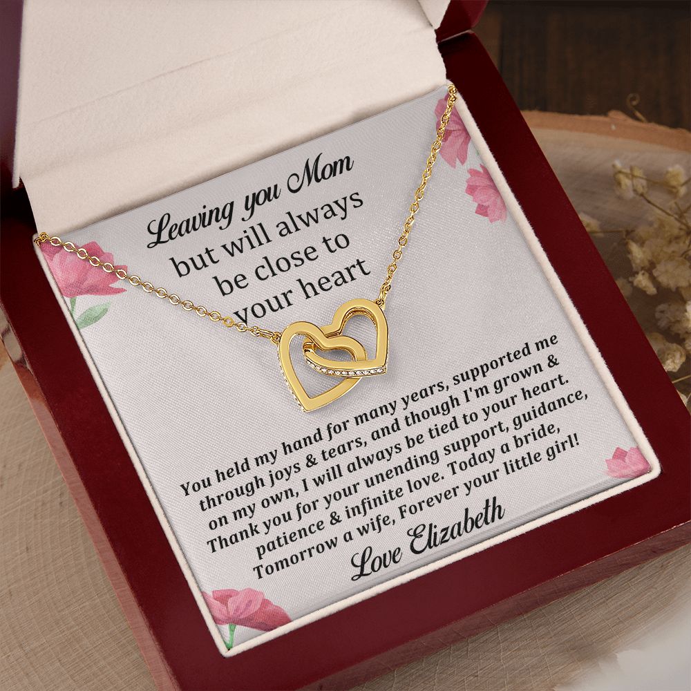 [Almost Sold Out] Personalized Mother of the Bride Gift - 18k Yellow Gold Interlocking Hearts Necklace