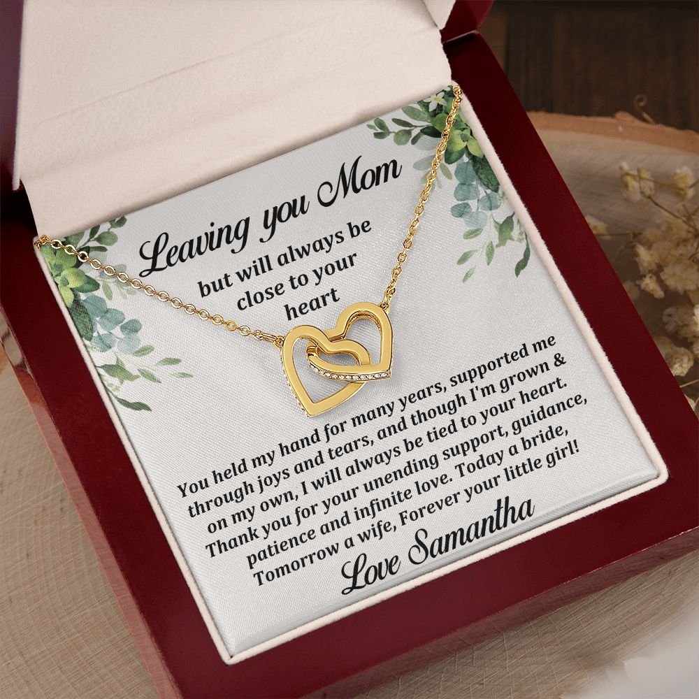 [Almost Sold Out] Personalized Mother of the Bride Gift - 18k Gold Interlocking Hearts Necklace