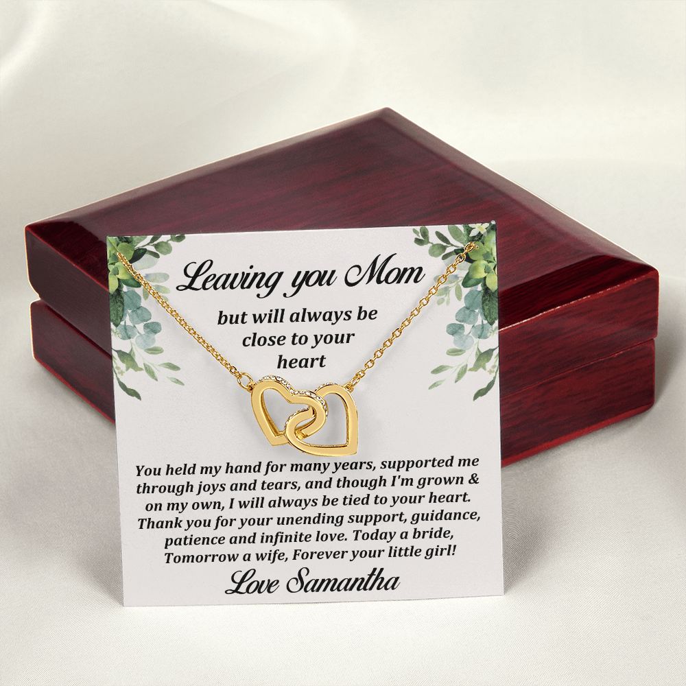 [Almost Sold Out] Personalized Mother of the Bride Gift - 18k Gold Interlocking Hearts Necklace