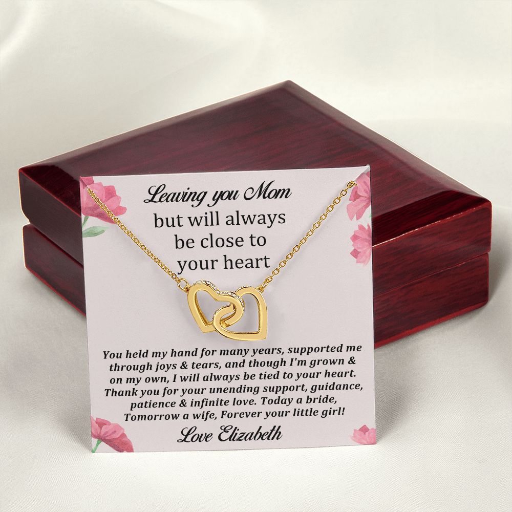 [Almost Sold Out] Personalized Mother of the Bride Gift - 18k Yellow Gold Interlocking Hearts Necklace