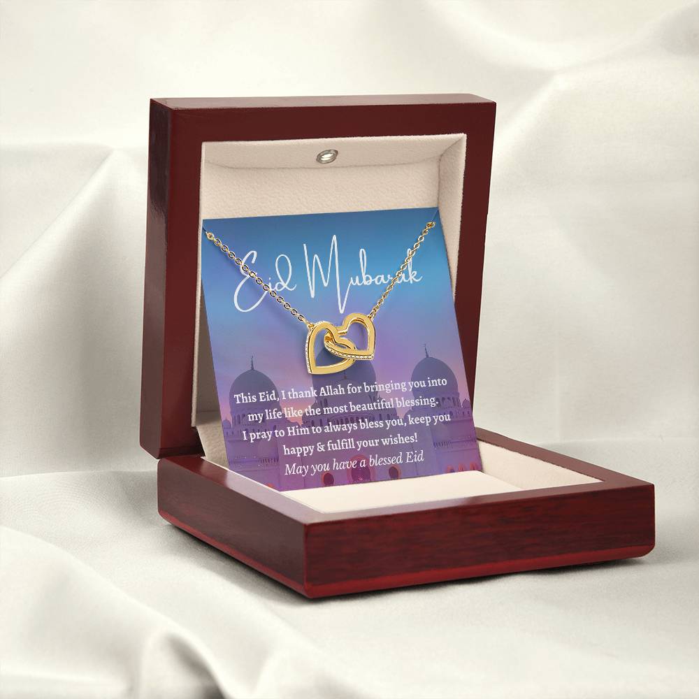 [Almost Sold Out] Eid Mubarak Gift Set - Interlocking Hearts Necklace