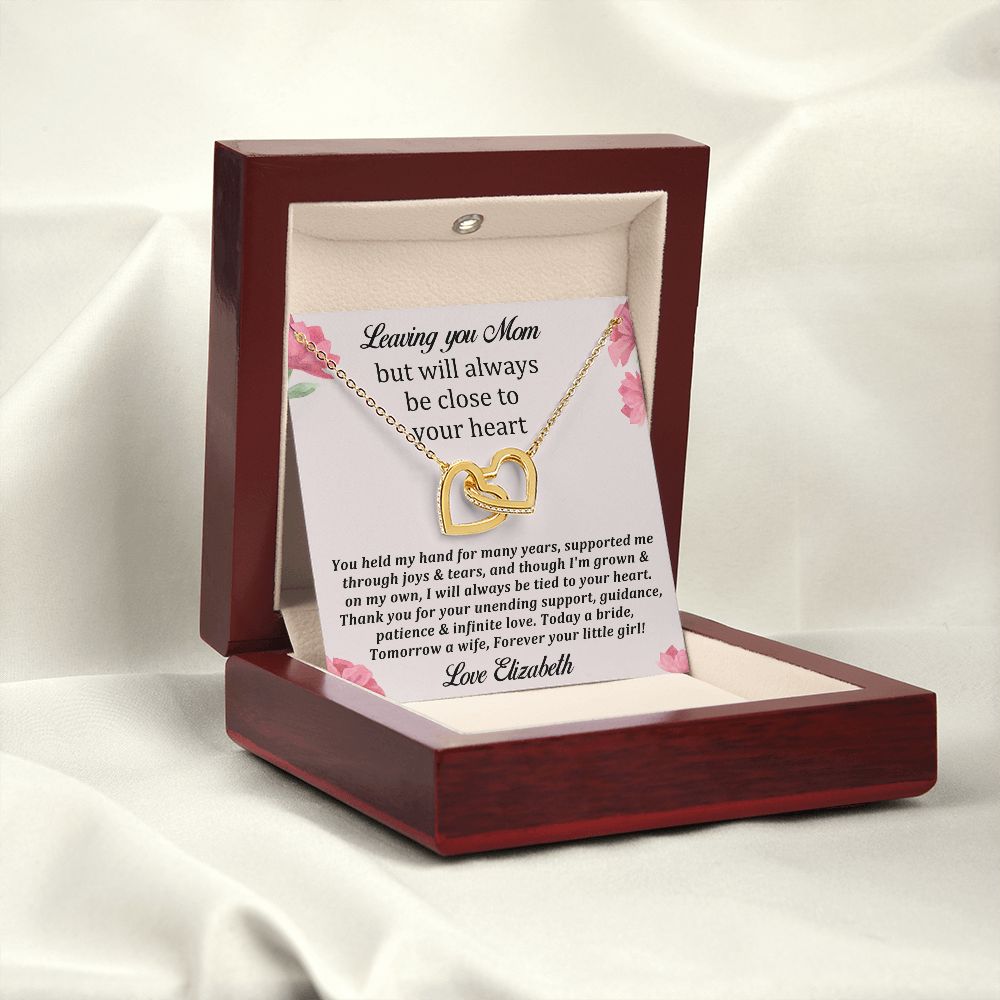 [Almost Sold Out] Personalized Mother of the Bride Gift - 18k Yellow Gold Interlocking Hearts Necklace