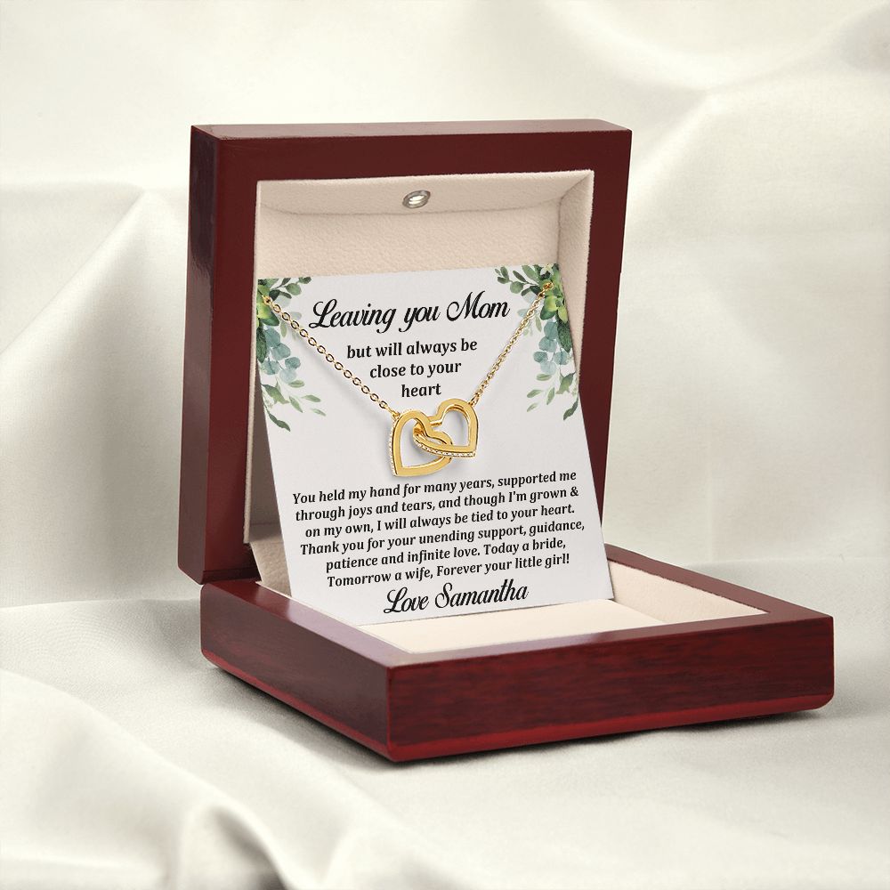 [Almost Sold Out] Personalized Mother of the Bride Gift - 18k Gold Interlocking Hearts Necklace