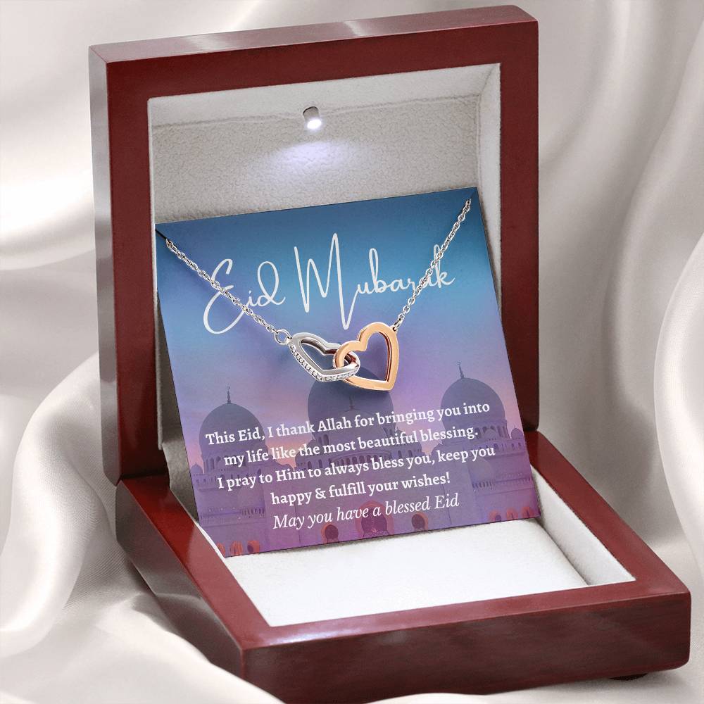 [Almost Sold Out] Eid Mubarak Gift Set - Interlocking Hearts Necklace