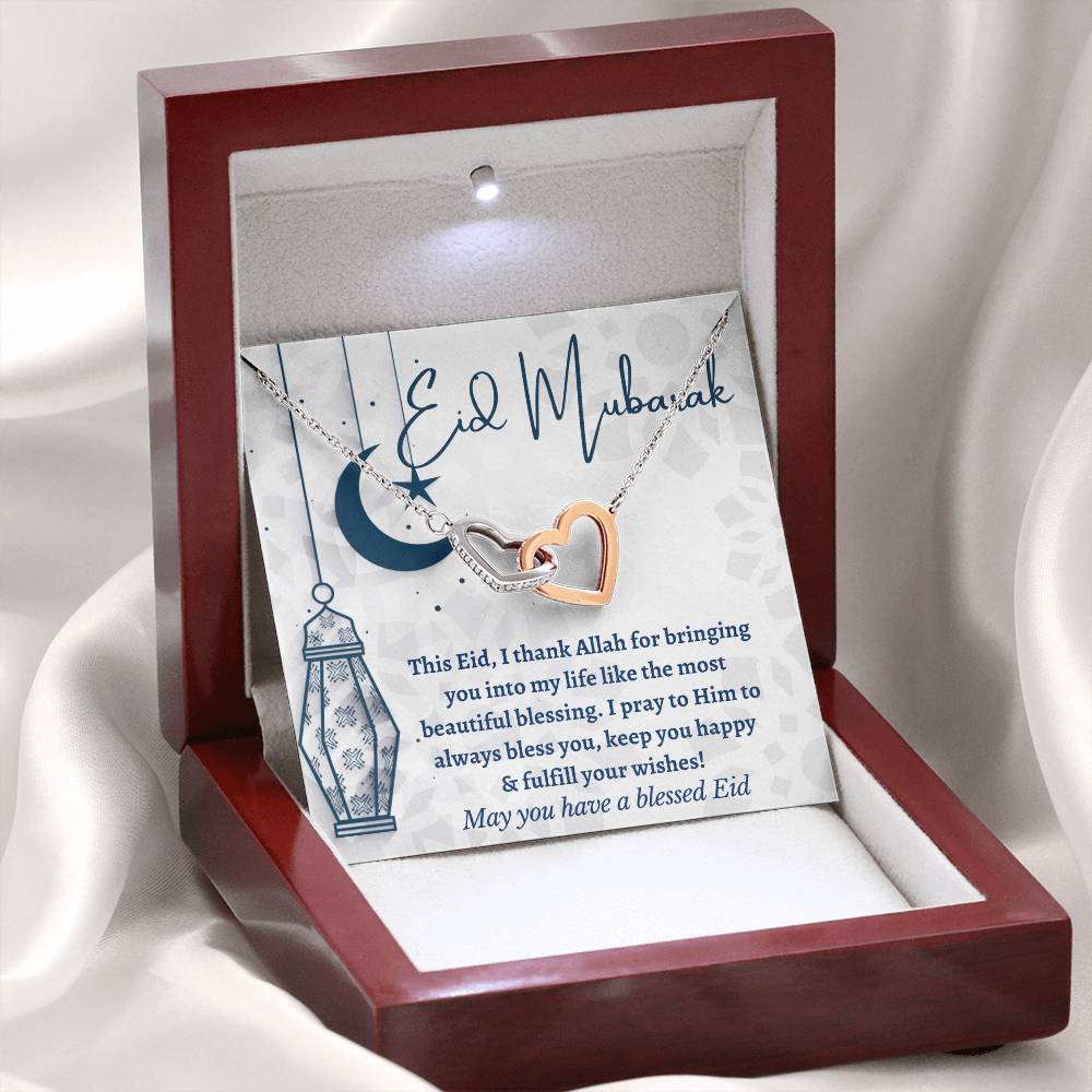 [Almost Sold Out] Eid Mubarak Gift - Interlocking Hearts Necklace