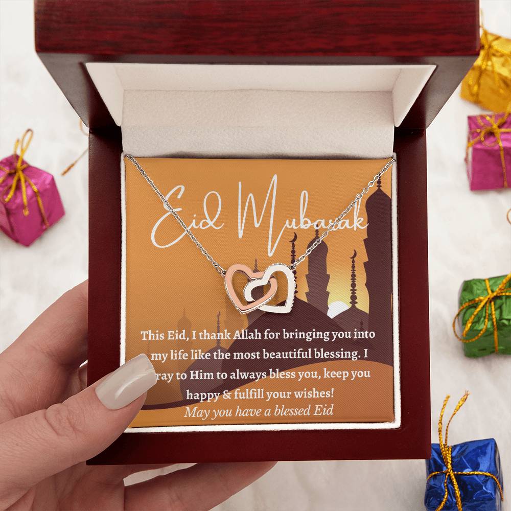 [Almost Sold Out] Eid Mubarak Gift - Interlocking Hearts Necklace