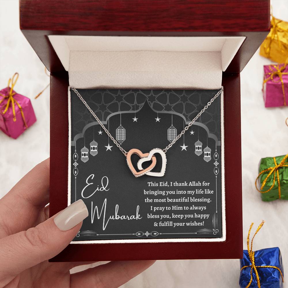 [Almost Sold Out] Eid Mubarak Gift - Interlocking Hearts Necklace