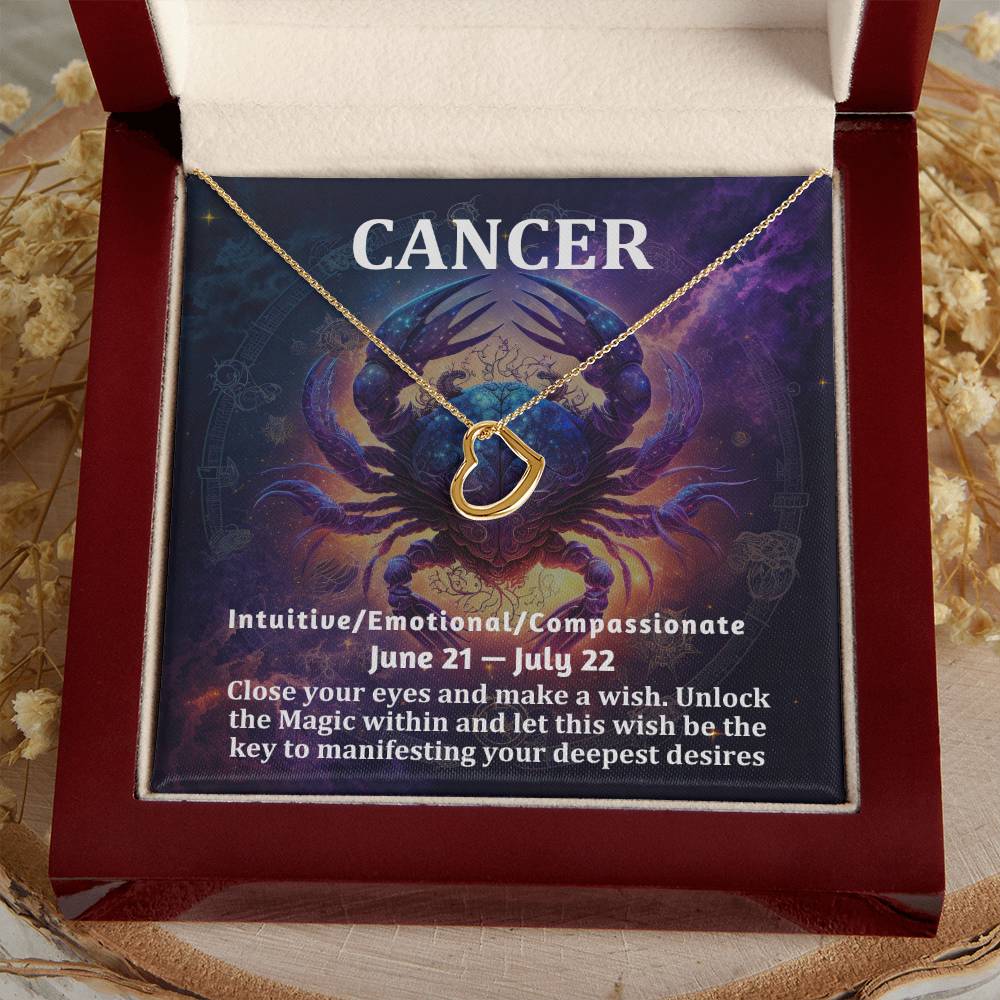 [Almost Sold Out] Cancer Sign Gift - Delicate Heart Necklace